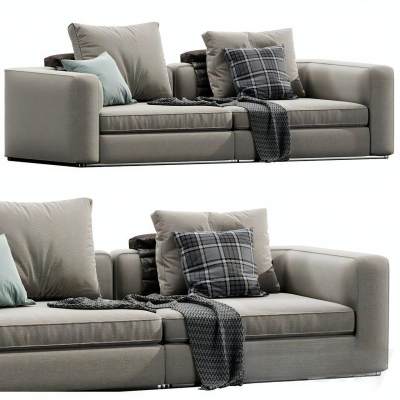 现代布艺双人沙发-60